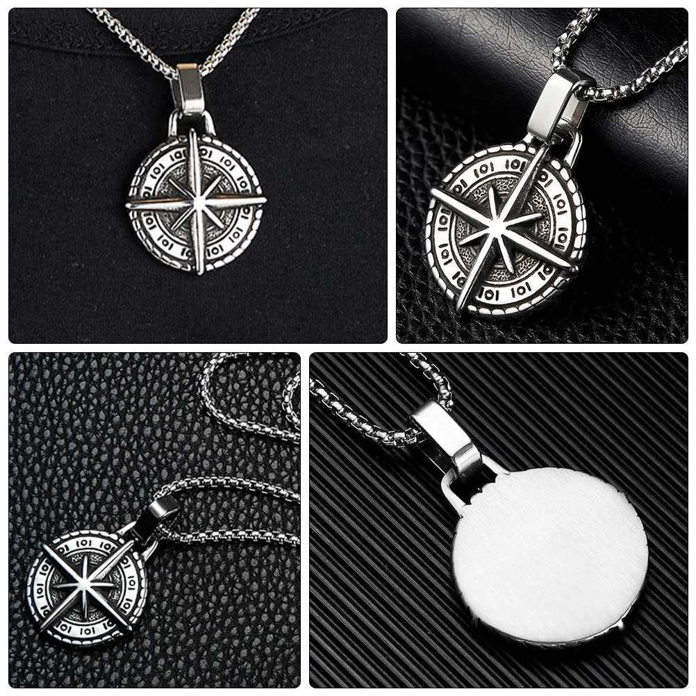 1Pc Premium Material Stainless Steel Compass Pendant Necklace Comfortable Wear Retro Punk Neck Accessory For Male
1Pc Premium Material Stainless Steel Compass Pendant Necklace Comfortable Wear Retro Punk Neck Accessory For Male