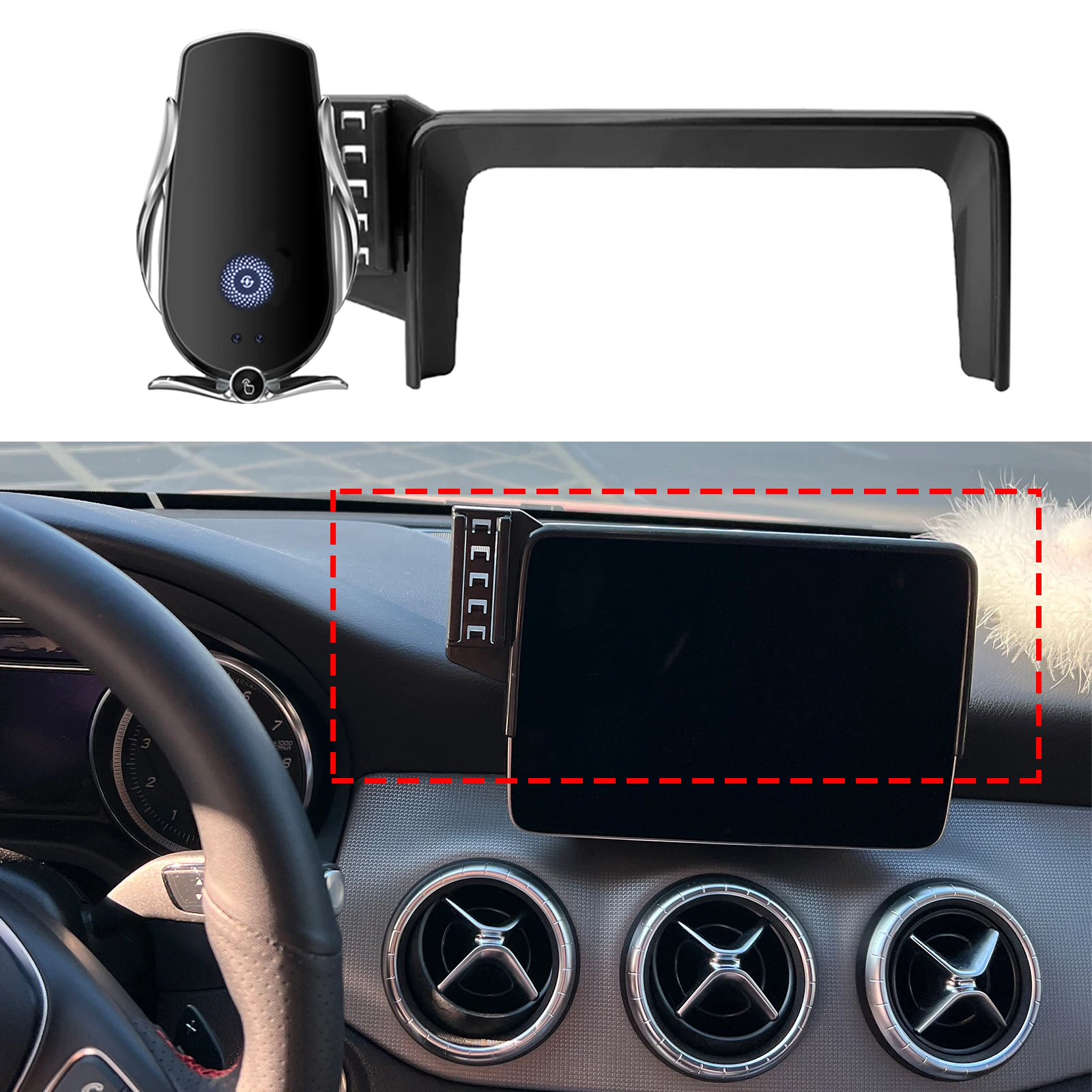 fit for Mercedes-Benz GLA 2016-2019 X156 (8.0in) Anti-Shake Screen Base Phone Holder Mount Stand  Dedicated accessoires 
fit for Mercedes-Benz GLA 2016-2019 X156 (8.0in) Anti-Shake Screen Base Phone Holder Mount Stand  Dedicated accessoires