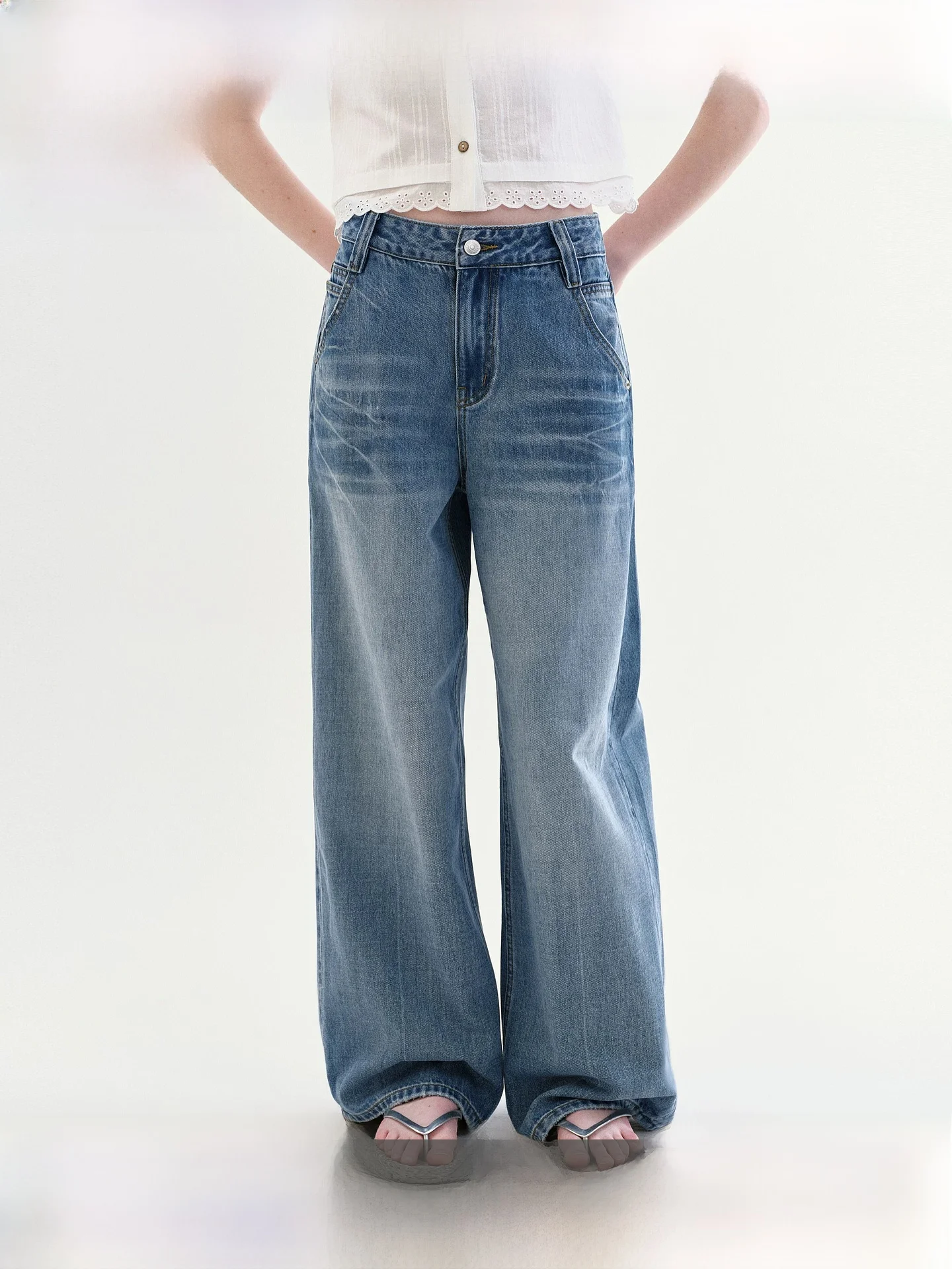 Fano Vintage Style Loose Straight Leg Jeans Women's Spring Summer New Arrival Side Pocket High Waist Cotton Denim Blue
Fano Vintage Style Loose Straight Leg Jeans Women's Spring Summer New Arrival Side Pocket High Waist Cotton Denim Blue
