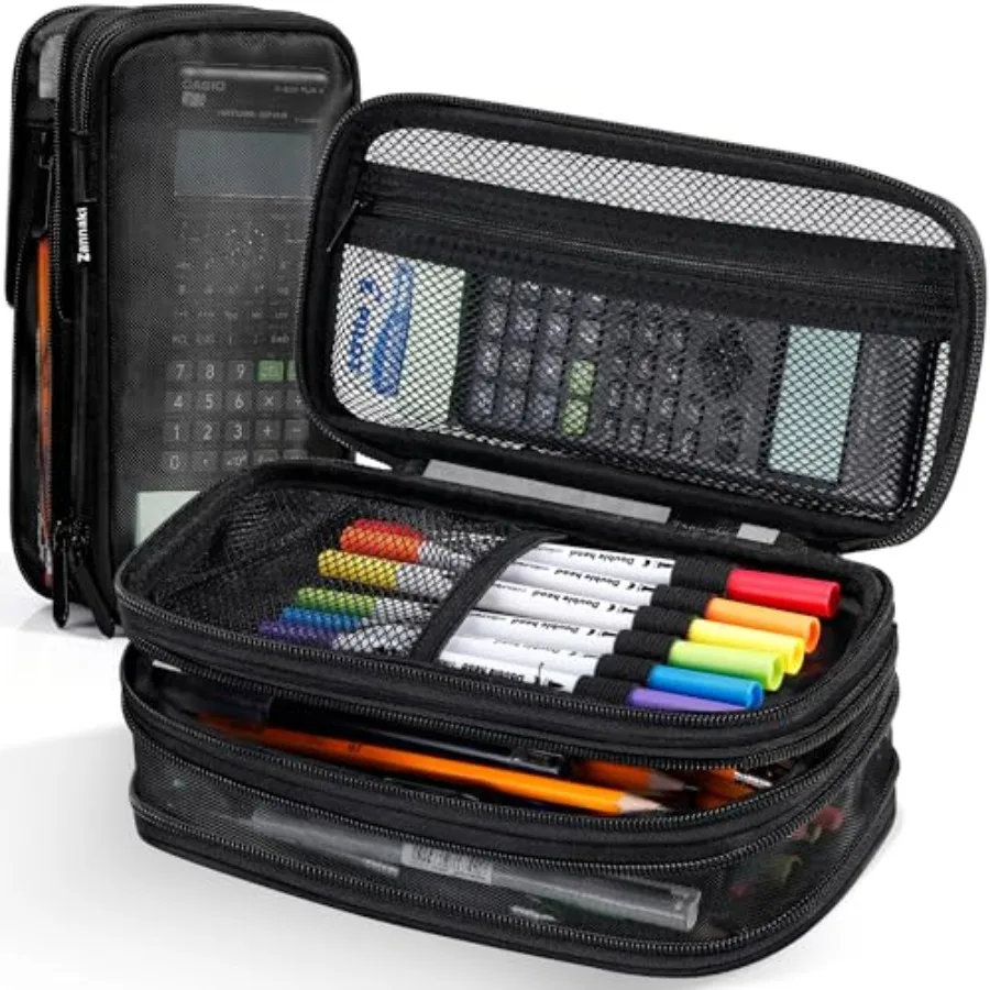Mesh Large Pencil Case, Expandable Pencil Bag with Large Compartments, Big Capacity Pencil Pouch Organizer with Zipper, Portabl
Mesh Large Pencil Case, Expandable Pencil Bag with Large Compartments, Big Capacity Pencil Pouch Organizer with Zipper, Portabl