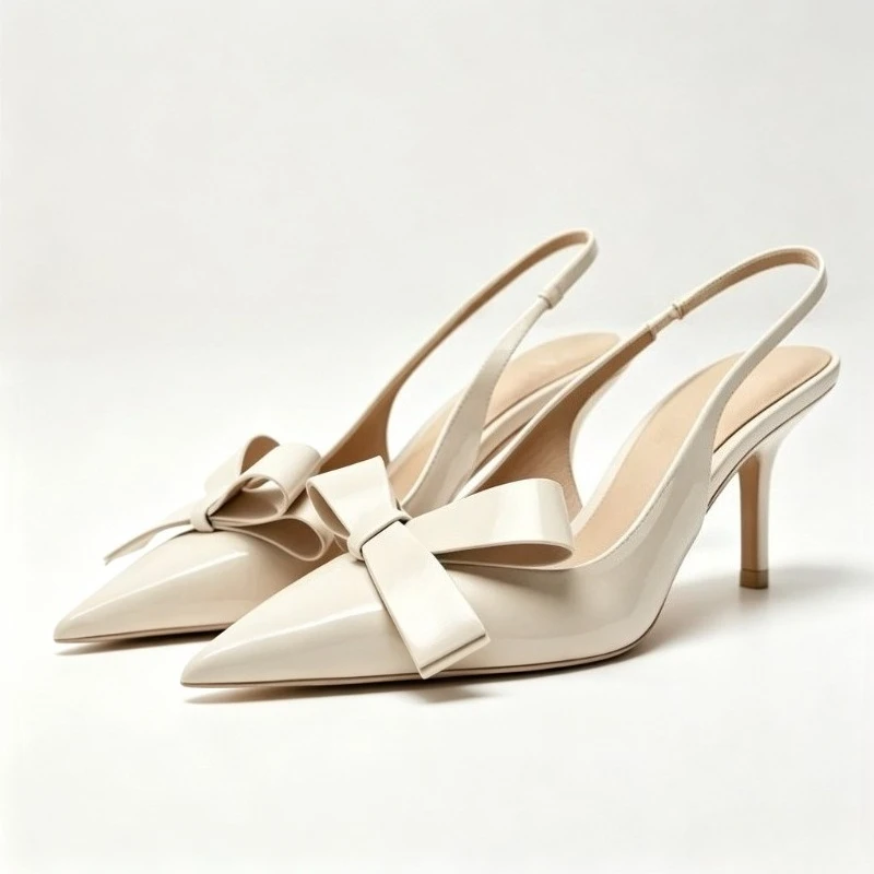 Women's High Heels Sandals Butterfly-knot Design Summer Footwear Chic Pointed Patent Leather Beige Elegant Female Wedding Shoes
Women's High Heels Sandals Butterfly-knot Design Summer Footwear Chic Pointed Patent Leather Beige Elegant Female Wedding Shoes
