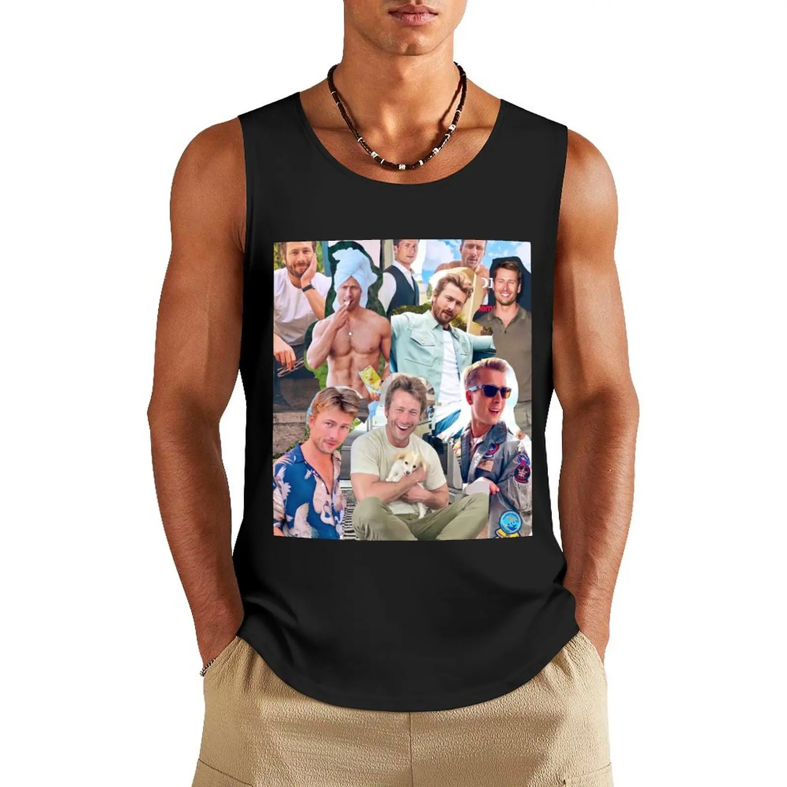 Glen Powell photo collage Tank Top Men's sleeveless gym shirts summer 2025 Bodybuilding shirt men gym clothing
Glen Powell photo collage Tank Top Men's sleeveless gym shirts summer 2025 Bodybuilding shirt men gym clothing