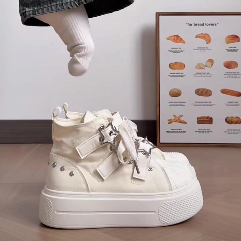 High-top Thick-soled Round-head Buckle Fashionable Multi-purpose Comfortable Anti-slip Breathable Women's Single Sports Shoes
High-top Thick-soled Round-head Buckle Fashionable Multi-purpose Comfortable Anti-slip Breathable Women's Single Sports Shoes