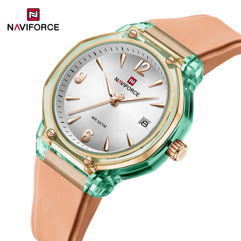 NAVIFORCE NF6110 3ATM Waterproof Ladies Watch with Luminous Pointer Display Silicone Strap Women's Watches
NAVIFORCE NF6110 3ATM Waterproof Ladies Watch with Luminous Pointer Display Silicone Strap Women's Watches