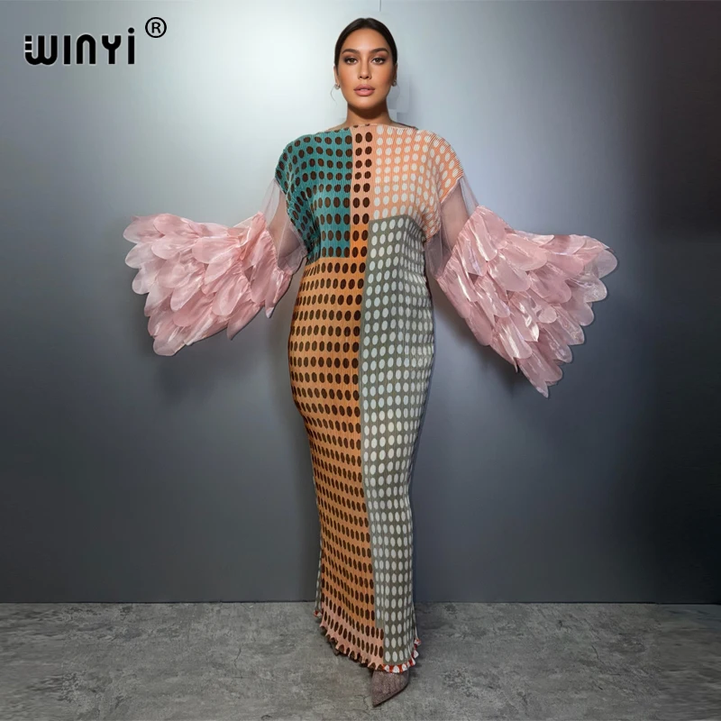 WINYI Slim Fit Pleated Elastic Kaftan Abaya Dress for Muslim Women Dubai Style Luxury Beach Cover up Evening Party Crimping Desi
WINYI Slim Fit Pleated Elastic Kaftan Abaya Dress for Muslim Women Dubai Style Luxury Beach Cover up Evening Party Crimping Desi
