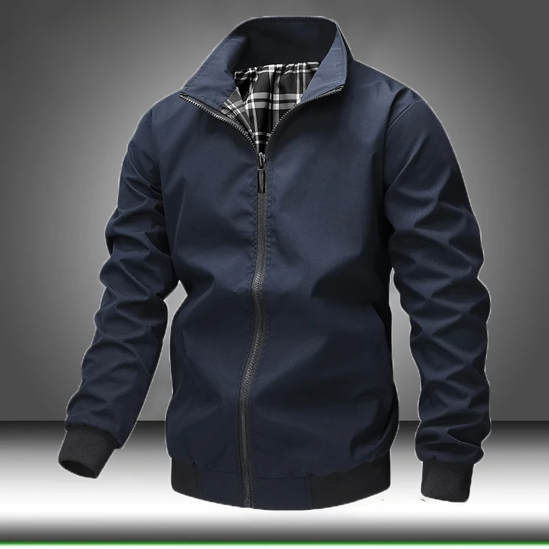 EU Size Men's Jacket Autumn Casual Full Zip Windbreaker Man Solid Color Bomber Jacket New in Outwears Business Stand Collar Coat
EU Size Men's Jacket Autumn Casual Full Zip Windbreaker Man Solid Color Bomber Jacket New in Outwears Business Stand Collar Coat