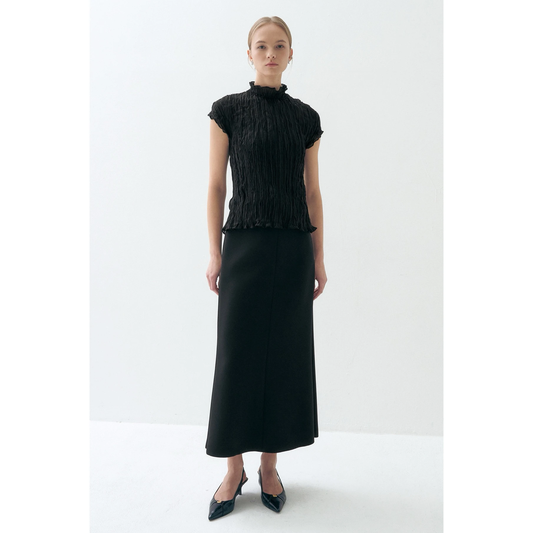 Lemon Cheese LAN26 Spring Summer Elegant Print Pleated Slim Short Sleeve Shirt Stand Collar Gored Hem Commute Style Women's S...
Lemon Cheese LAN26 Spring Summer Elegant Print Pleated Slim Short Sleeve Shirt Stand Collar Gored Hem Commute Style Women's S...