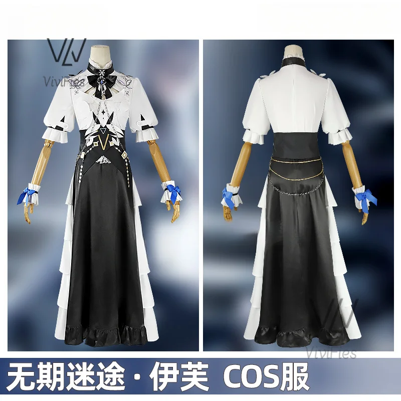 Anime game Path to Nowher Eve Cosplay Women's short sleeved long skirt props wig complete set of carnival party costumes
Anime game Path to Nowher Eve Cosplay Women's short sleeved long skirt props wig complete set of carnival party costumes