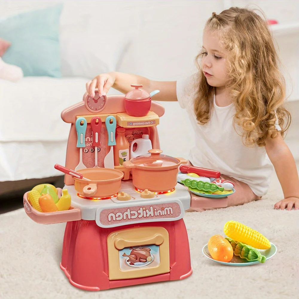 Mini Children's Kitchen Toys Set Pretend Play Cooking Toy Lighting Sound Effect Tableware Play House Game Girls Boys Gift
Mini Children's Kitchen Toys Set Pretend Play Cooking Toy Lighting Sound Effect Tableware Play House Game Girls Boys Gift