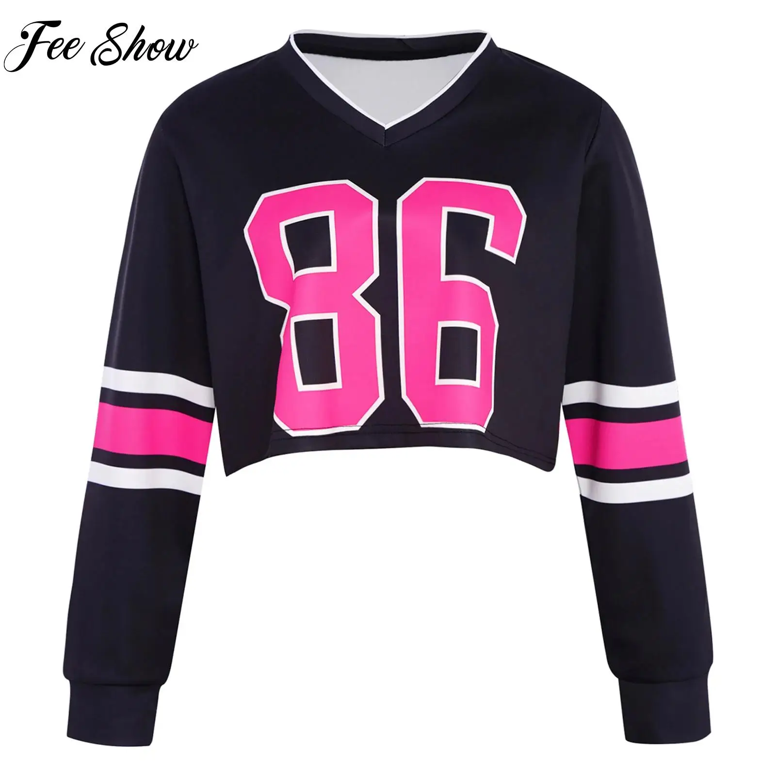 Women Gym Workout Top Yoga Sports Clothing Number Print Crop Top Long Sleeved T-shirt for Cheerleading Hip Hop Skateboarding
Women Gym Workout Top Yoga Sports Clothing Number Print Crop Top Long Sleeved T-shirt for Cheerleading Hip Hop Skateboarding