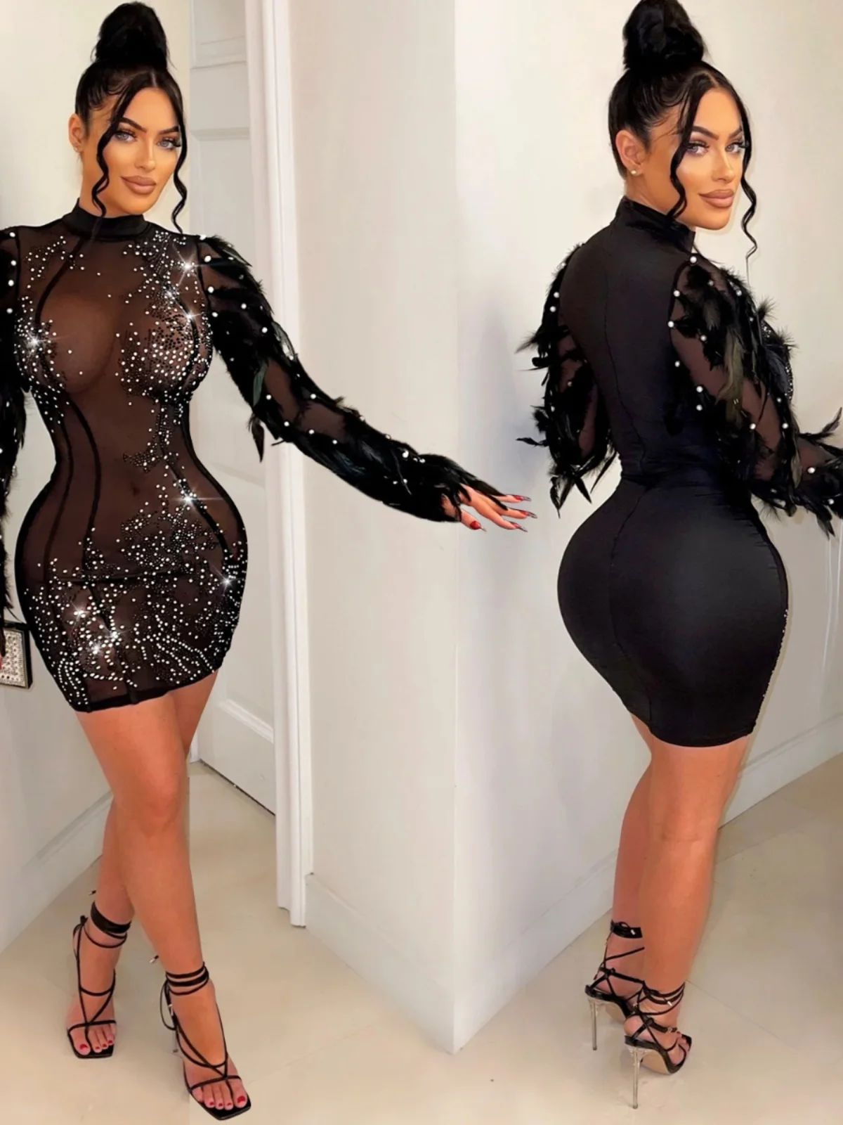 Sexy See-tough Me Long Sve Dr Evening Club Sle Midi Dr Polyester Fiber round Ne ort Skirt Basic Sle
Sexy See-tough Me Long Sve Dr Evening Club Sle Midi Dr Polyester Fiber round Ne ort Skirt Basic Sle