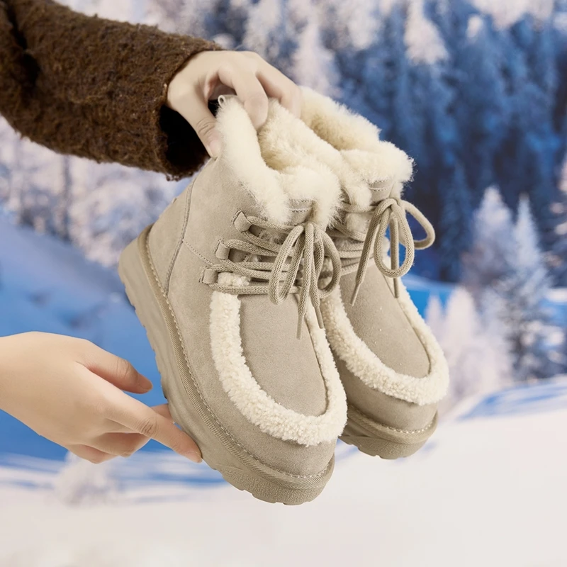 2025 New Women's Snow Boots Flat Thick-Soled, Warm Winter Women Boots Anti-Slip Lace-Up Ankle Boots and Short Boots female
2025 New Women's Snow Boots Flat Thick-Soled, Warm Winter Women Boots Anti-Slip Lace-Up Ankle Boots and Short Boots female