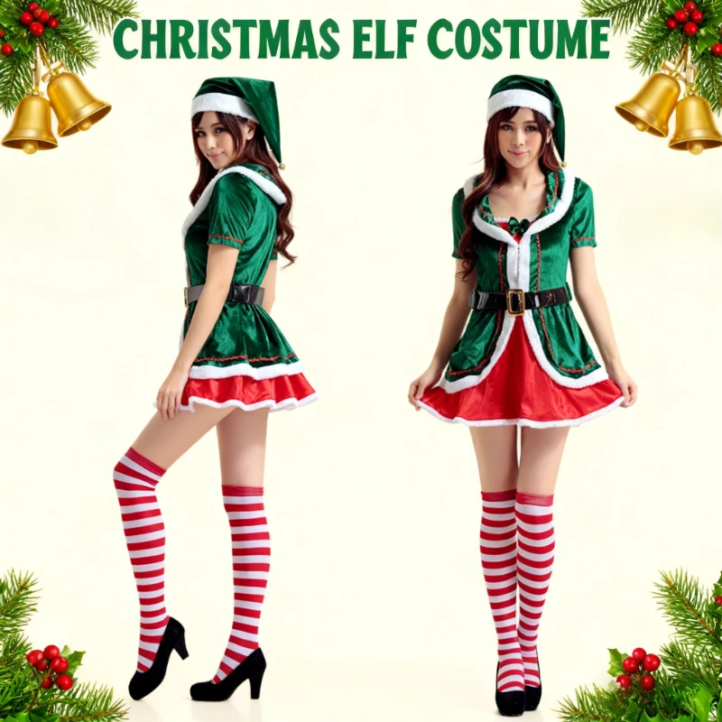 2025 Women Christmas Cosplay Santa Claus Couple Costume Boys Girls Green Elf Couple Claus Costume Suit
2025 Women Christmas Cosplay Santa Claus Couple Costume Boys Girls Green Elf Couple Claus Costume Suit