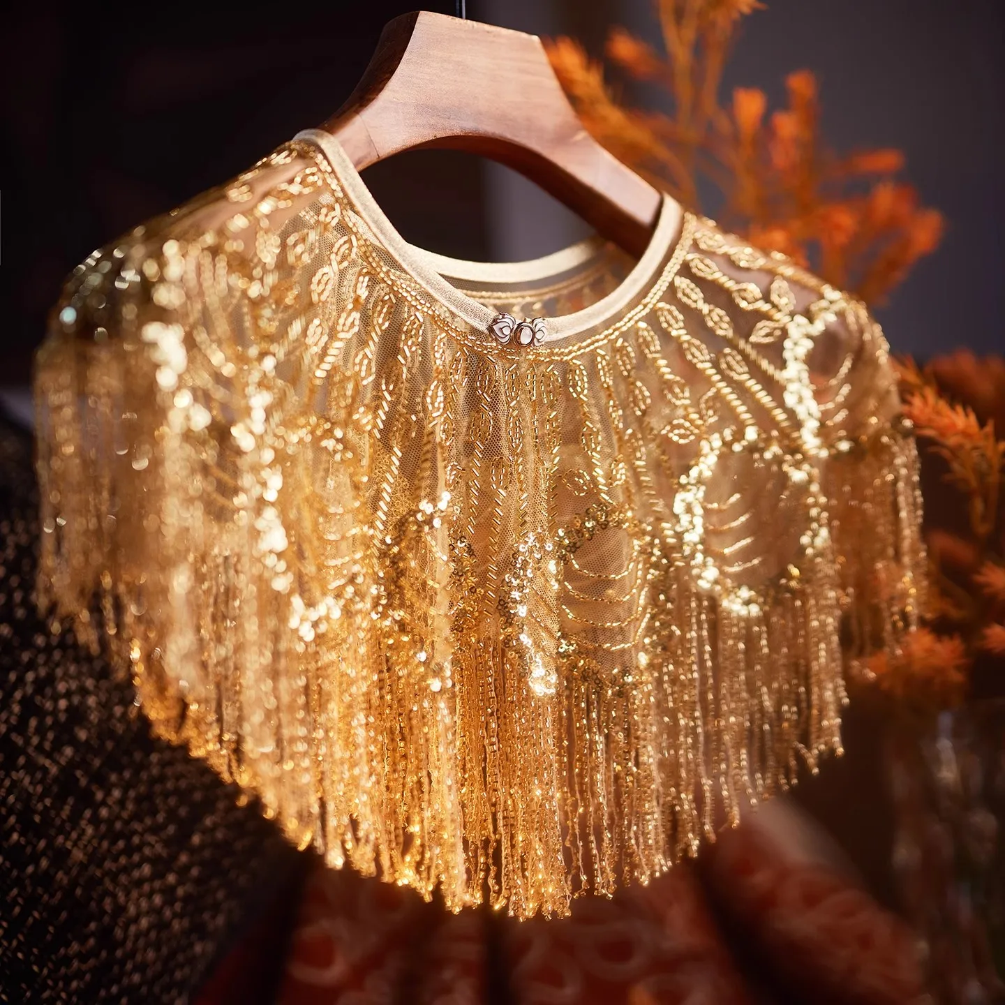 Women's Vintage Beaded Mesh Tassel Pashmina Female Chinese Style Show Cosplay Party Shawl Cloak Collar R3017
Women's Vintage Beaded Mesh Tassel Pashmina Female Chinese Style Show Cosplay Party Shawl Cloak Collar R3017