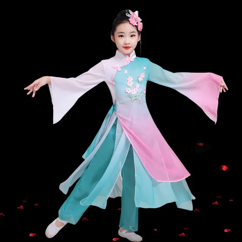 Children Yangko Dance Clothes Festive National Dancewear Traditional Folk Dance Costumes Fan Umbrella Dance Clothes Performance
Children Yangko Dance Clothes Festive National Dancewear Traditional Folk Dance Costumes Fan Umbrella Dance Clothes Performance