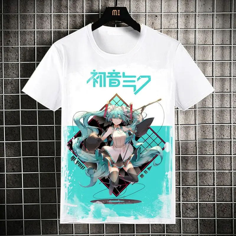 Miku Hatsune Collaboration Short Sleeve T-Shirt for Men Summer Anime Merchandise Half-Sleeve Shirt
Miku Hatsune Collaboration Short Sleeve T-Shirt for Men Summer Anime Merchandise Half-Sleeve Shirt