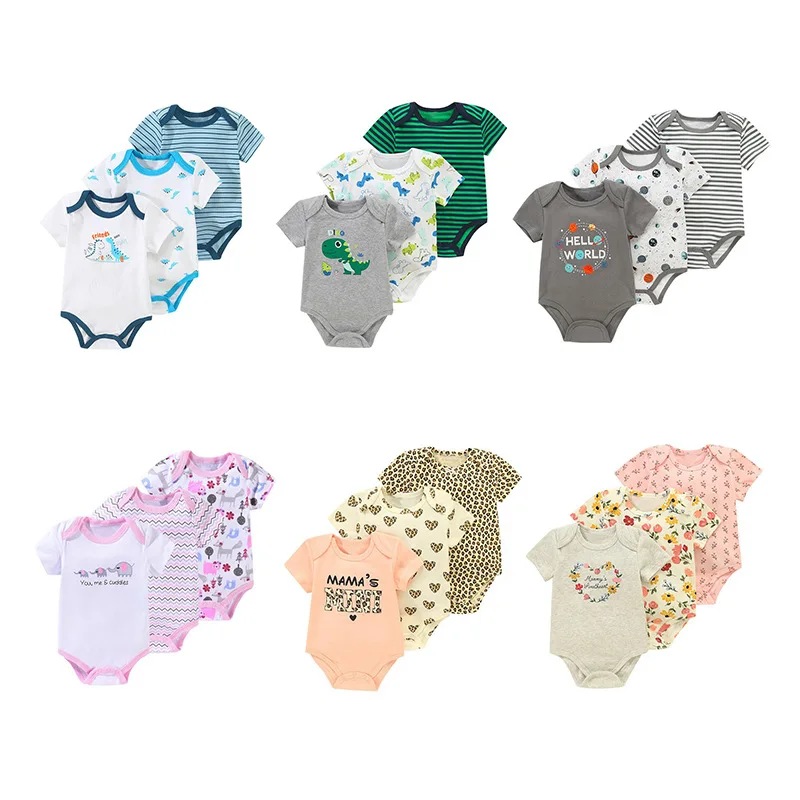 3PCS Summer Baby Bodysuit Cartoon Pattern Stripe Newborn Baby Girl Bodysuits Infant Clothing
3PCS Summer Baby Bodysuit Cartoon Pattern Stripe Newborn Baby Girl Bodysuits Infant Clothing