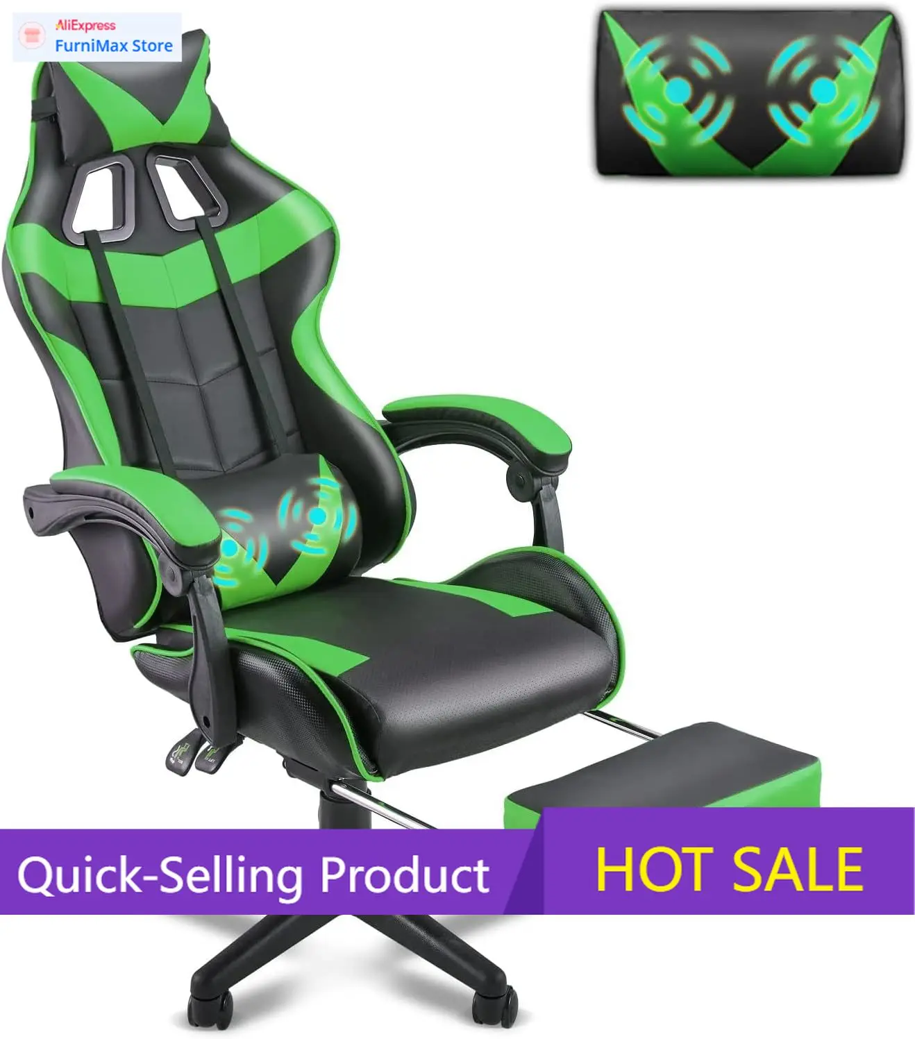 Limited-time promotionGreen Gaming Chair with Footrest,Racing Gaming Chair,Computer Gamer Chair,Ergonomic Game Chair with Adjust
Limited-time promotionGreen Gaming Chair with Footrest,Racing Gaming Chair,Computer Gamer Chair,Ergonomic Game Chair with Adjust