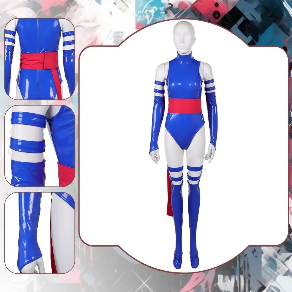 Psylocke Cosplay Fantasia Costume for Adult Women Jumpsuit Belt Collar Set Roleplay Outfits Halloween Carnival Disguise Suit
Psylocke Cosplay Fantasia Costume for Adult Women Jumpsuit Belt Collar Set Roleplay Outfits Halloween Carnival Disguise Suit