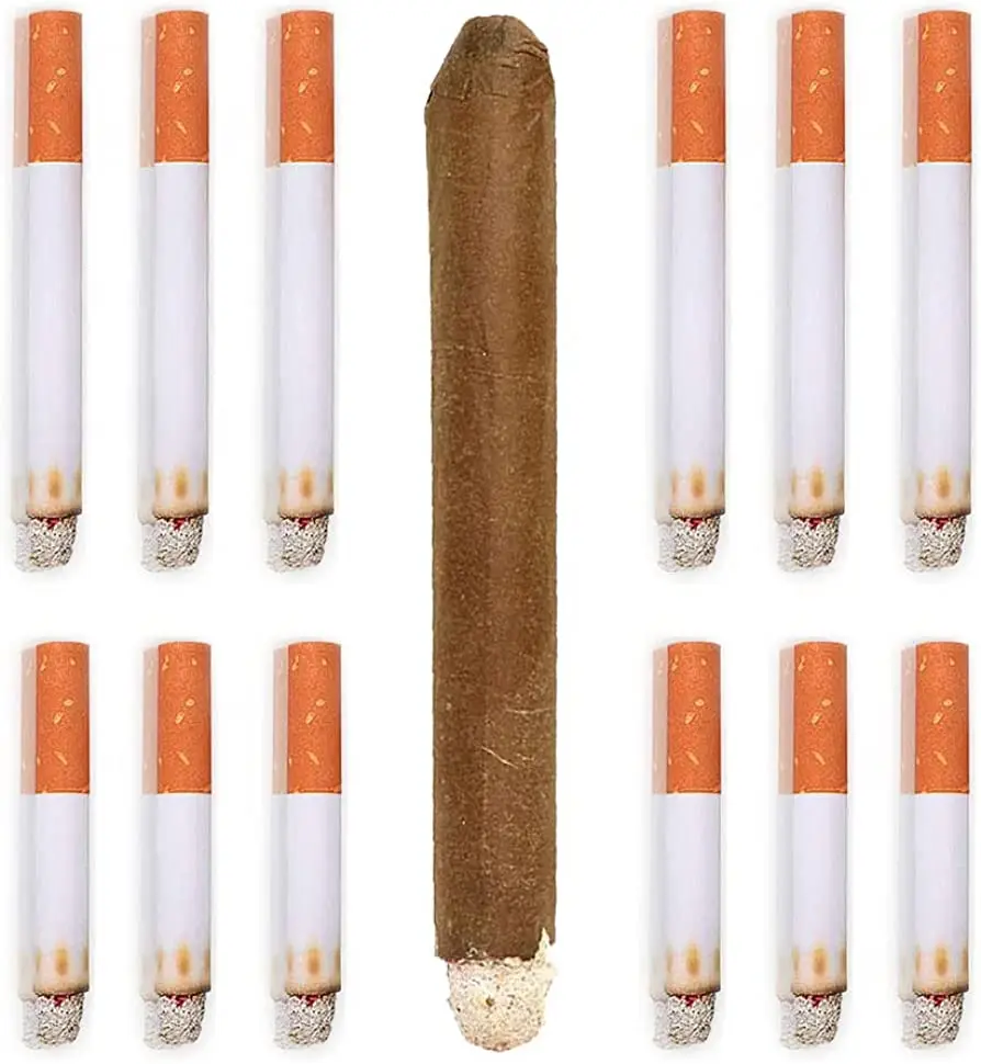 Fake Puff Cigarettes That Blow Smoke (6 Cigarettes + 6 Half Cigarettes + 1 Cigars) Joke Faux Cigars Realistic Look - Prop for Pr
Fake Puff Cigarettes That Blow Smoke (6 Cigarettes + 6 Half Cigarettes + 1 Cigars) Joke Faux Cigars Realistic Look - Prop for Pr