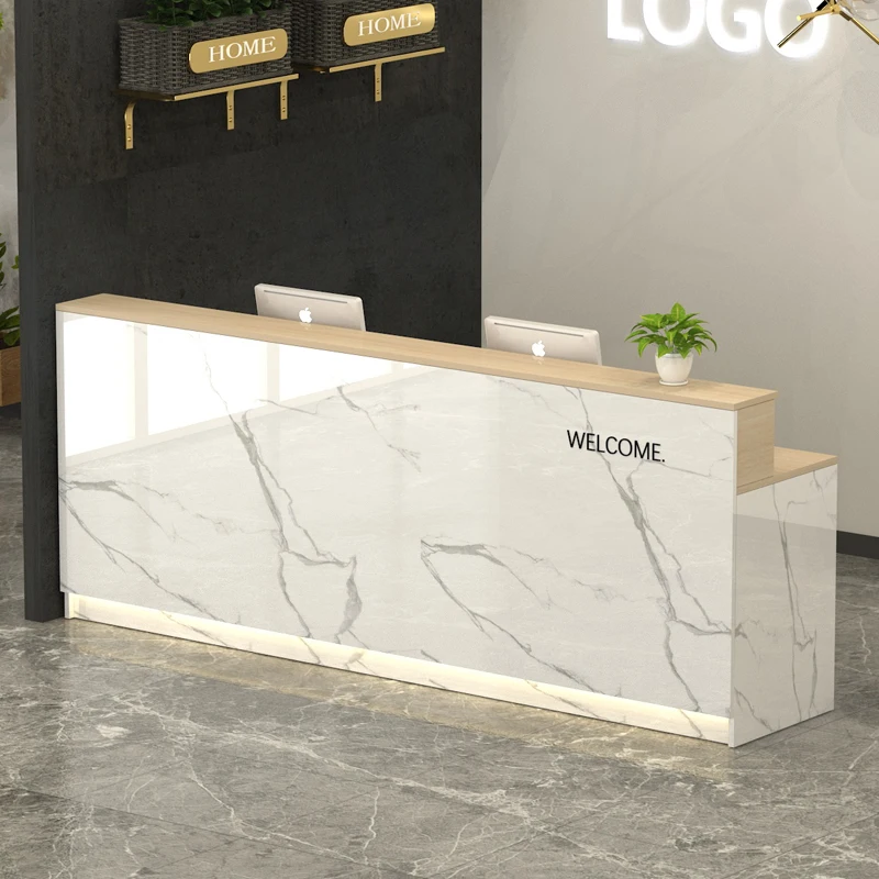 Elegant Storage Reception Desk Classic Nordic Minimalist Reception Desks Exquisite Glamour Recepcion Mstrador Office Furniture
Elegant Storage Reception Desk Classic Nordic Minimalist Reception Desks Exquisite Glamour Recepcion Mstrador Office Furniture