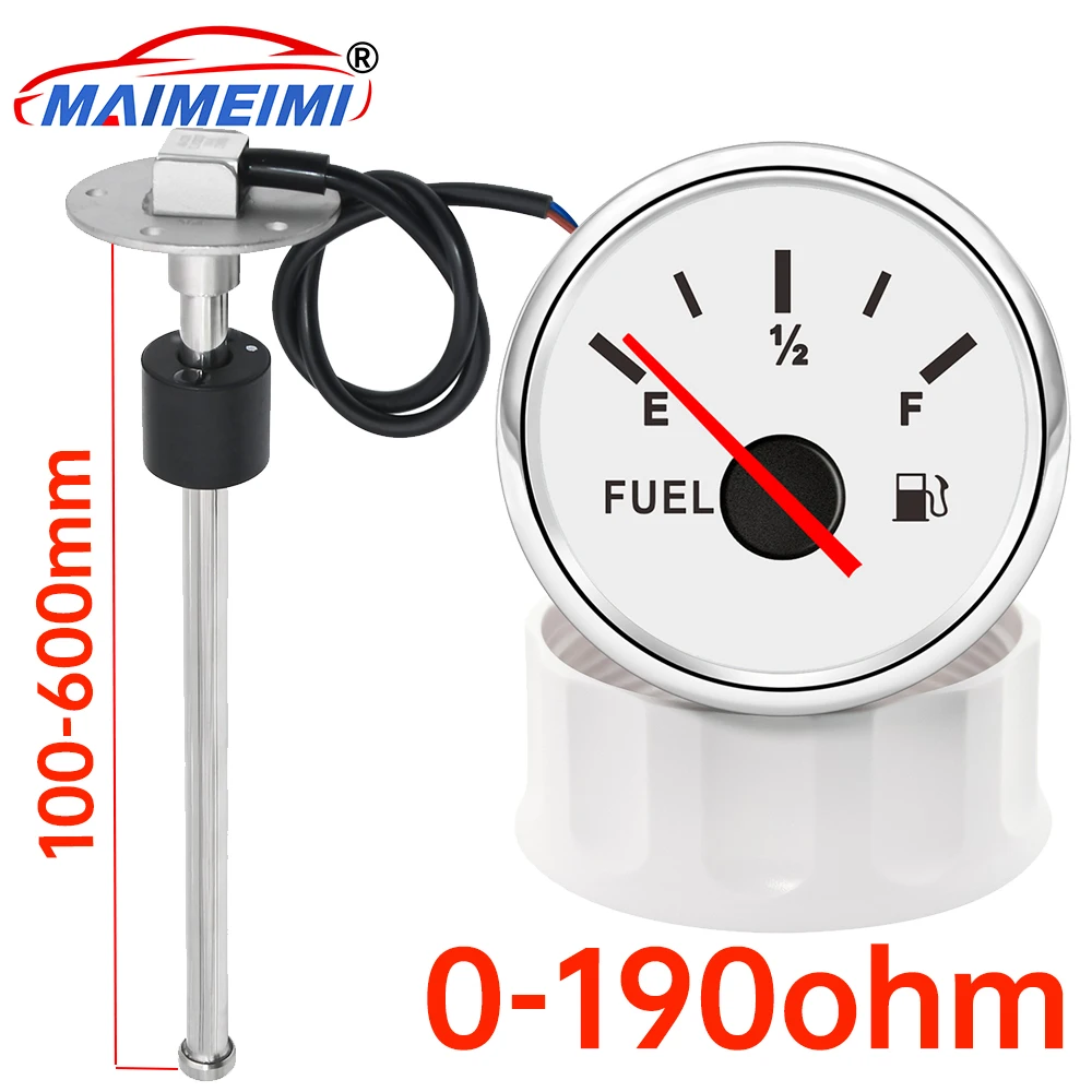 0-190ohm Fuel Level Gauge Boat Marine Fuel Tank Level Gauge with 100-600mm Fuel Level Sensor Red backlight 12v/24v
0-190ohm Fuel Level Gauge Boat Marine Fuel Tank Level Gauge with 100-600mm Fuel Level Sensor Red backlight 12v/24v