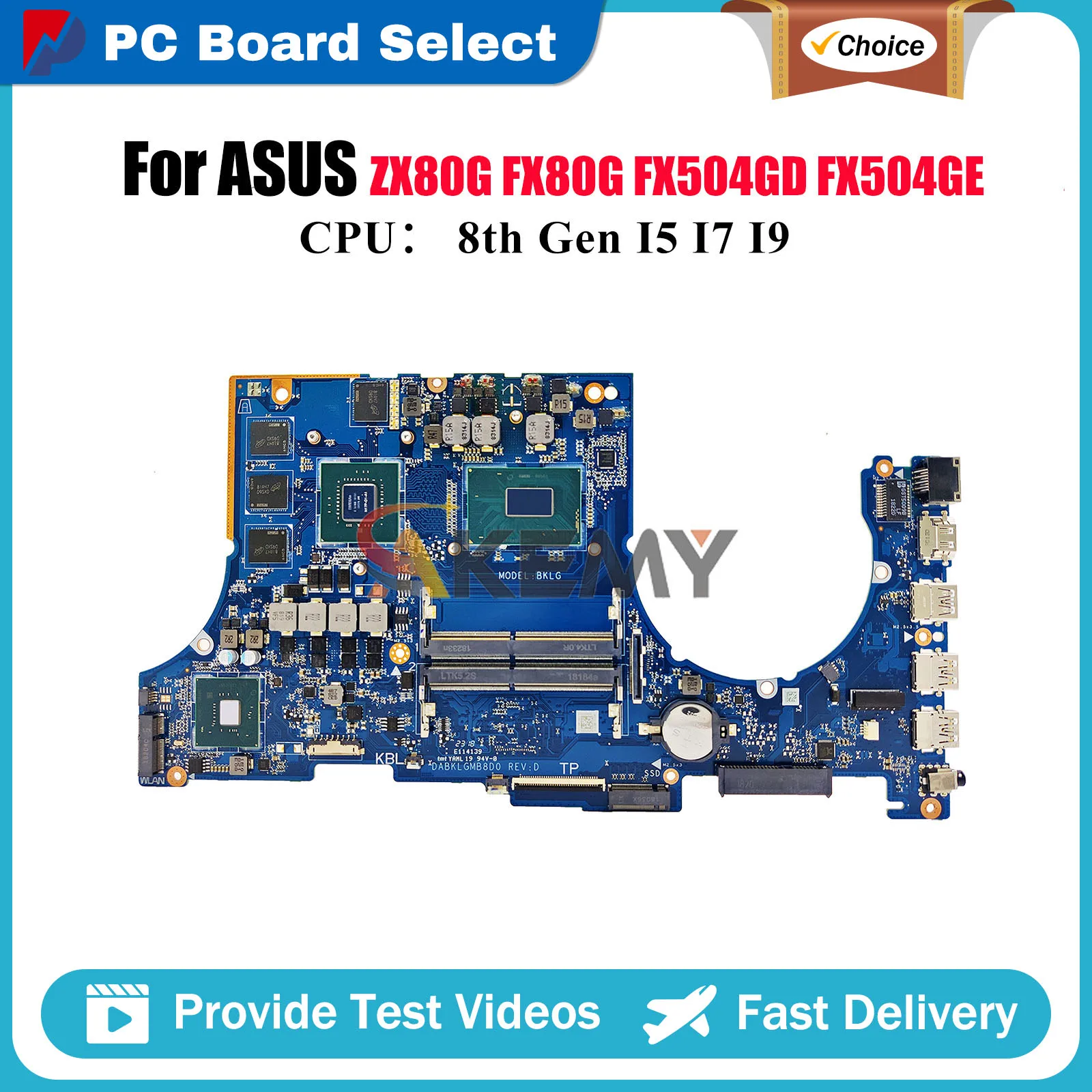 FX504GD Laptop Motherboard For ASUS TUF Gaming FX504GD FX504G ZX80G FX504GE FX80G Mainboard With I5 I7 I9 CPU 100% tests OK stk
FX504GD Laptop Motherboard For ASUS TUF Gaming FX504GD FX504G ZX80G FX504GE FX80G Mainboard With I5 I7 I9 CPU 100% tests OK stk