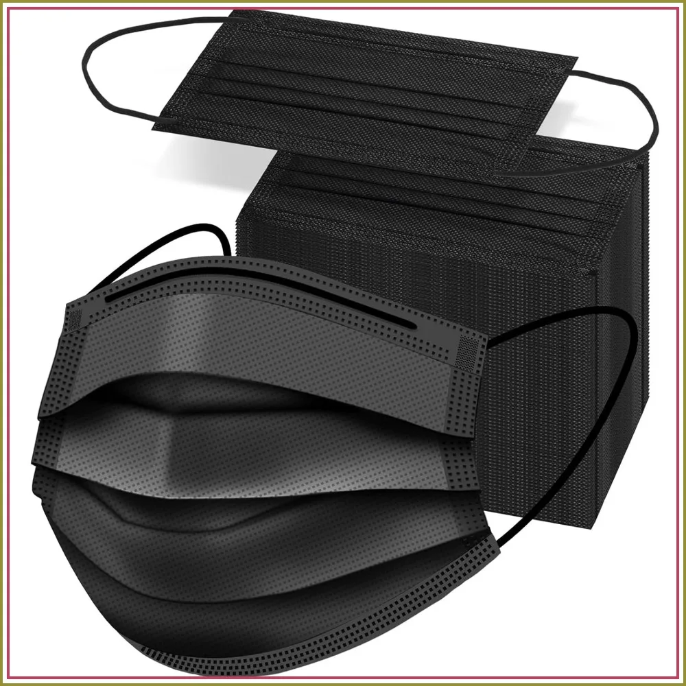 50PCS Disposable Face Masks, Black 3 Layer Protection, Breathable & Comfortable for Adults
50PCS Disposable Face Masks, Black 3 Layer Protection, Breathable & Comfortable for Adults