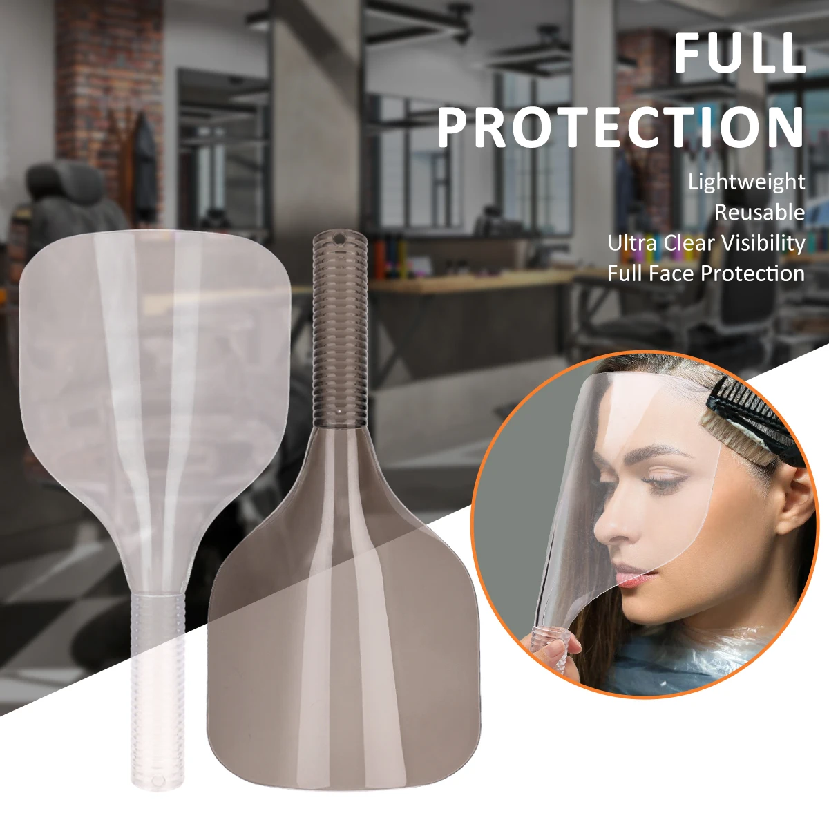 Face Shield for Haircut - Barber Salon Reusable Clear Plastic Spray Shield, Waterproof Eye Face Protection, Hairdressing Supplie
Face Shield for Haircut - Barber Salon Reusable Clear Plastic Spray Shield, Waterproof Eye Face Protection, Hairdressing Supplie