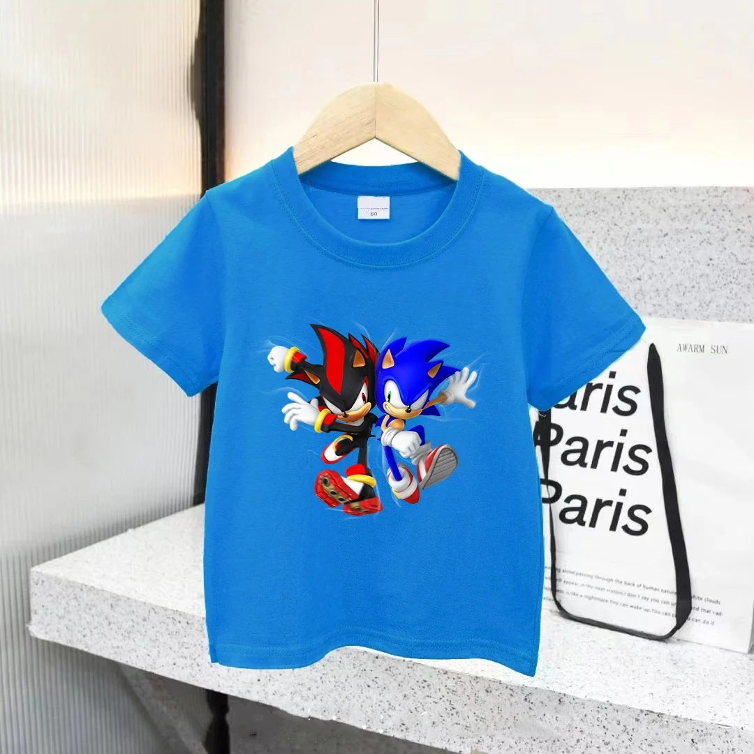 Soniced Kids Blue T-shirt Cotton Cute Anime Print Boys Summer Tee Short Sleeve Streetwear Casual Clothes Birthday Party Gift Hot
Soniced Kids Blue T-shirt Cotton Cute Anime Print Boys Summer Tee Short Sleeve Streetwear Casual Clothes Birthday Party Gift Hot