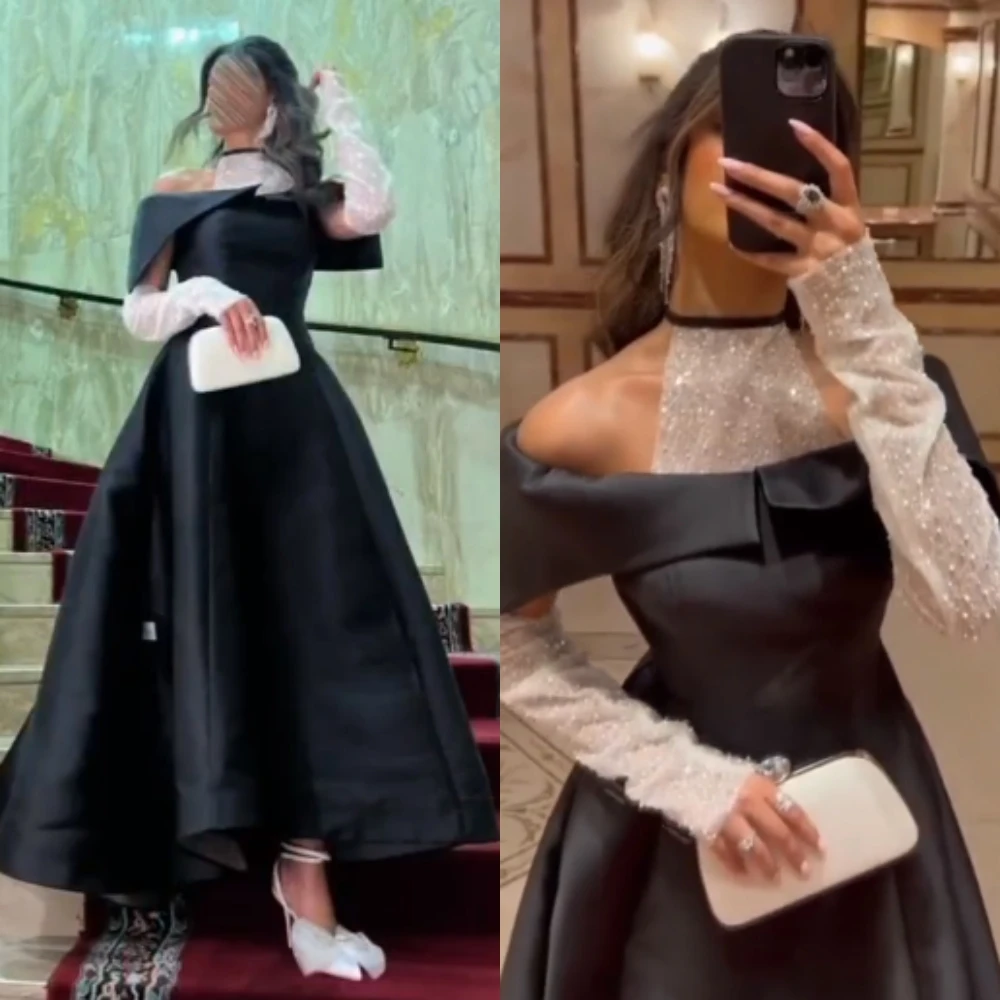 Ball High Quality Exquisite Halter A-line Sequins Satin Formal Occasion Gown dubai luxury evening dress فستان سهره
Ball High Quality Exquisite Halter A-line Sequins Satin Formal Occasion Gown dubai luxury evening dress فستان سهره