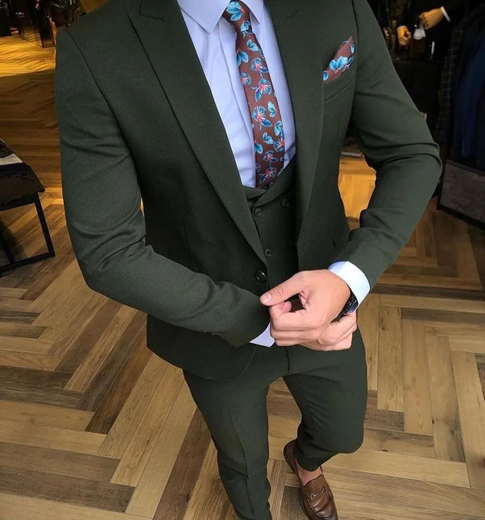 Green Groom Tuxedos Peaked Lapel Mens Dinner Prom Suits Men Suits Wedding/Prom/Dinner Best Man Blazer (Jacket+Vest+Pants) Green
Green Groom Tuxedos Peaked Lapel Mens Dinner Prom Suits Men Suits Wedding/Prom/Dinner Best Man Blazer (Jacket+Vest+Pants) Green