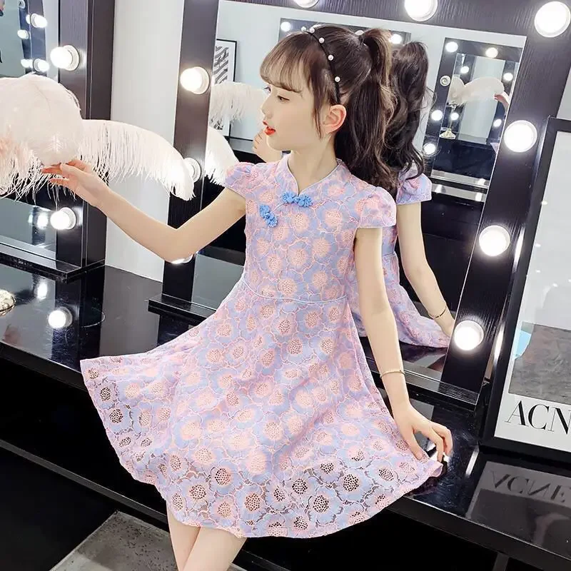 Girls Summer Hanfu Princess Dress Cheongsam Girls Party Student Fashion Chinese Style Dress 12 Years Girls Dresses for Kids 2024
Girls Summer Hanfu Princess Dress Cheongsam Girls Party Student Fashion Chinese Style Dress 12 Years Girls Dresses for Kids 2024