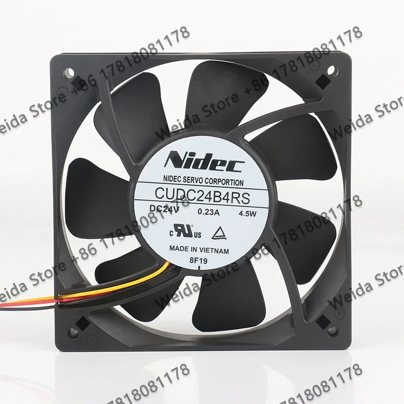 New Original Nidec 24V 0.23A 4.5W 12025 Chassis Server 120X120X25MM Three-wire 12CM CUDC24B4RS cooling fan
New Original Nidec 24V 0.23A 4.5W 12025 Chassis Server 120X120X25MM Three-wire 12CM CUDC24B4RS cooling fan