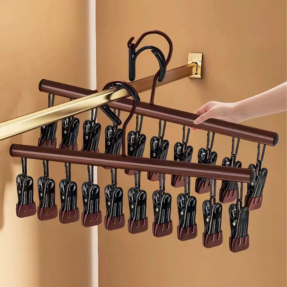 10 Clips Clothes Drying Rack Anti-Slip Windproof Hanging Rack Rotatable Non-marking Storage Organiser Student Dormitory
10 Clips Clothes Drying Rack Anti-Slip Windproof Hanging Rack Rotatable Non-marking Storage Organiser Student Dormitory