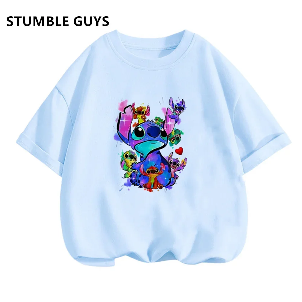 Summer Holiday Kids Stitcher Printed T Shirt Boys Clothes Girls Short Sleeve Anime Cartoon Casual Children Stichies Tops
Summer Holiday Kids Stitcher Printed T Shirt Boys Clothes Girls Short Sleeve Anime Cartoon Casual Children Stichies Tops