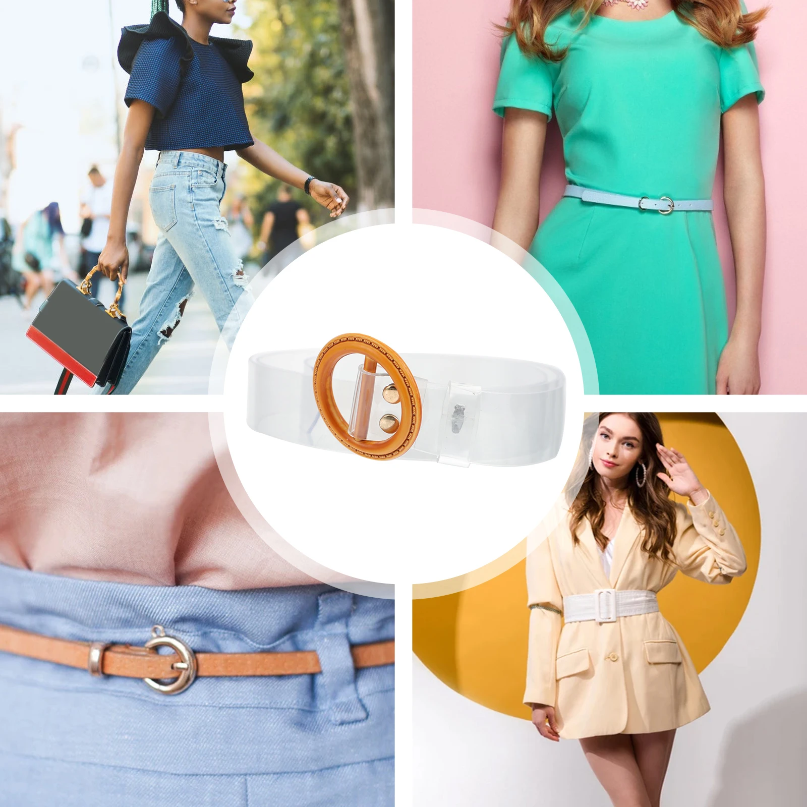 Imitation Bamboo Buckle Belt Round Transparent for Dress Pants Women Fashion PVC Waist Belts Girl Wide Elastic Punk Style
Imitation Bamboo Buckle Belt Round Transparent for Dress Pants Women Fashion PVC Waist Belts Girl Wide Elastic Punk Style