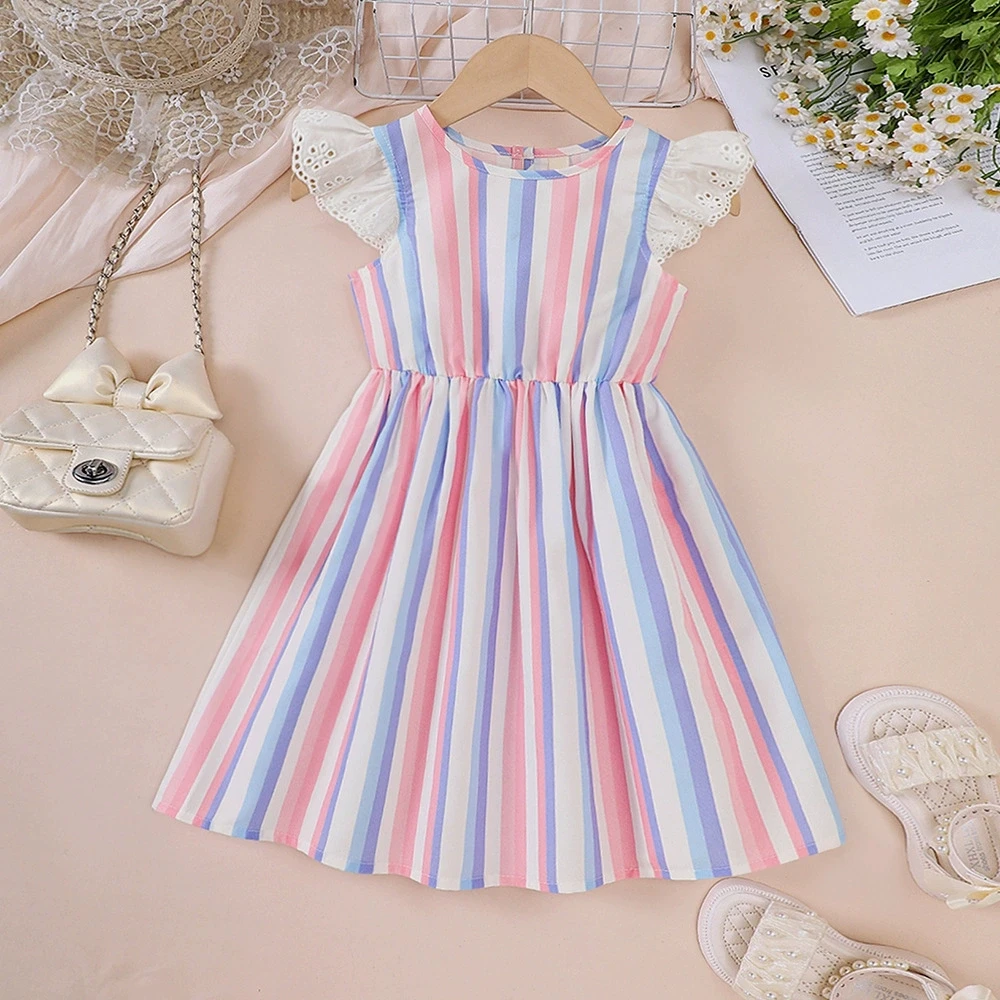 Girls' Striped Sleeveless Summer Dress Mid-Length Casual Princess Dresses Baby Kids Girls Outfit For Beach School Party 2-7Y
Girls' Striped Sleeveless Summer Dress Mid-Length Casual Princess Dresses Baby Kids Girls Outfit For Beach School Party 2-7Y