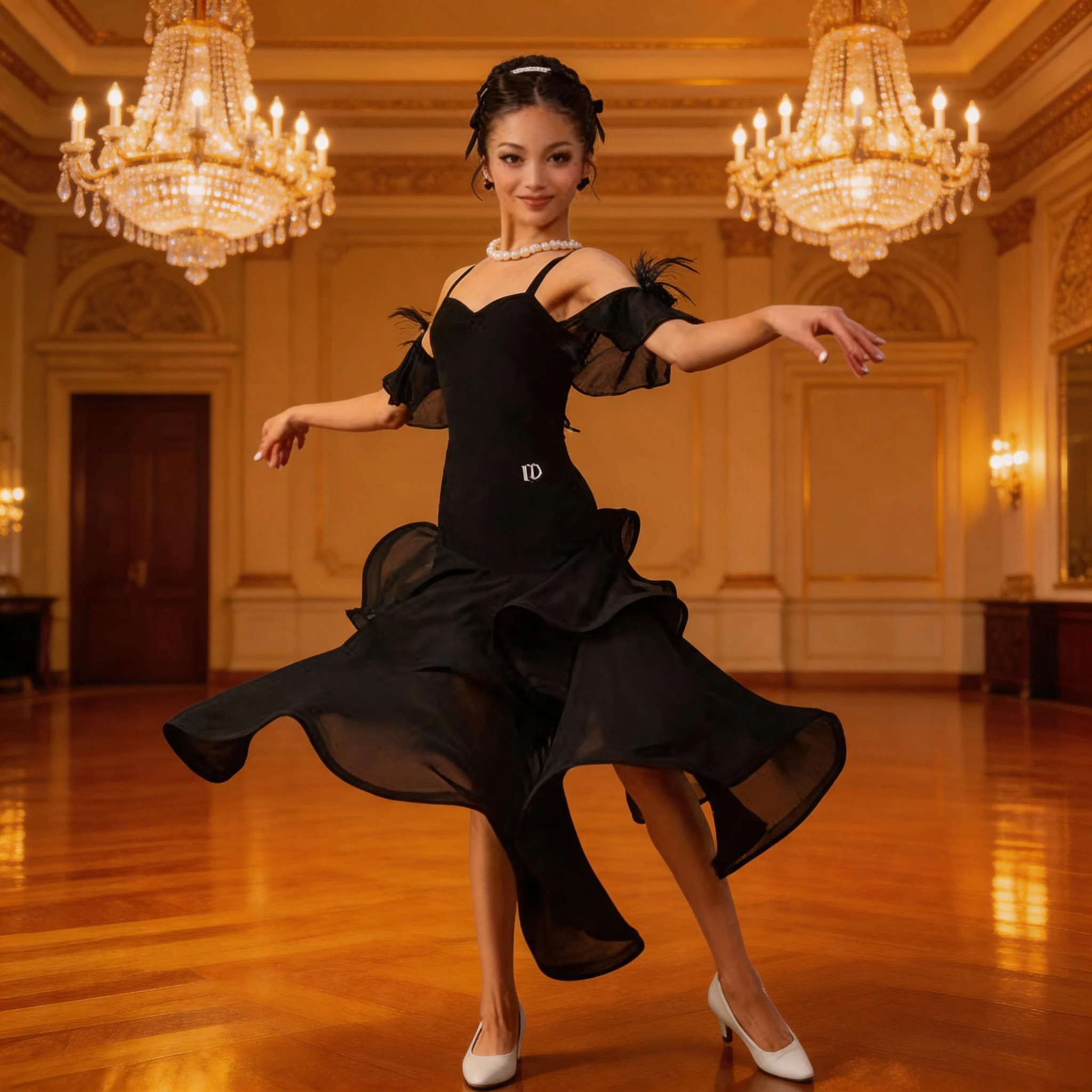 Ballroom Dance Dress Tango Modern Dance Competition Costume Chiffon Double Layer Skirt Hem Standard Dresses
Ballroom Dance Dress Tango Modern Dance Competition Costume Chiffon Double Layer Skirt Hem Standard Dresses