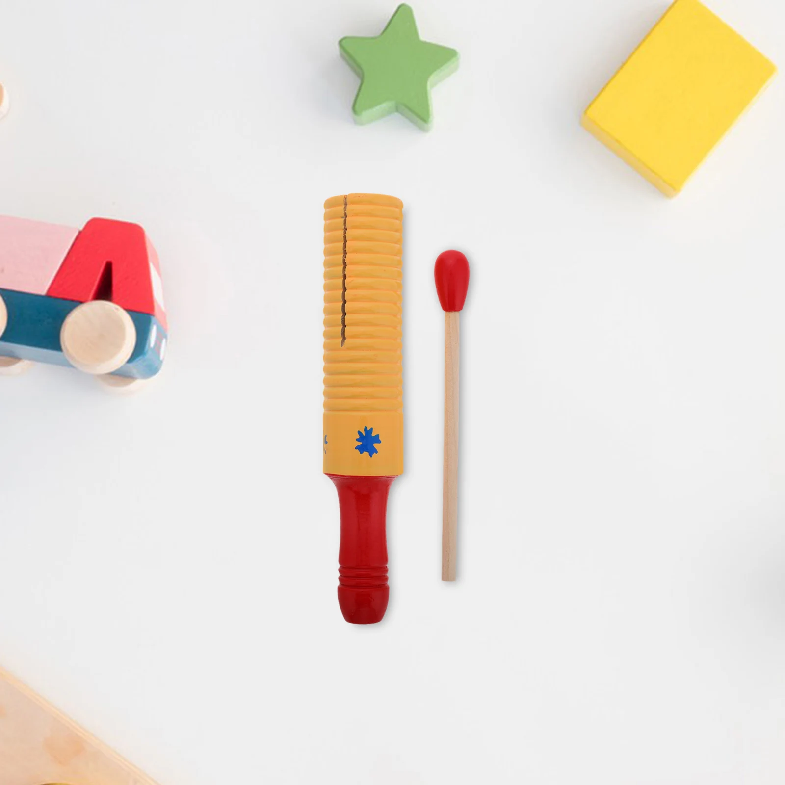 Wooden Guiro Instrument Kids Montessori Music Tone Block Preschool Early Childhood Educational Musical Training Tool Durable 
Wooden Guiro Instrument Kids Montessori Music Tone Block Preschool Early Childhood Educational Musical Training Tool Durable