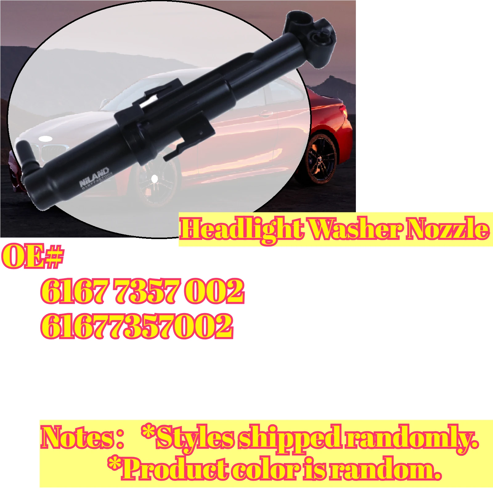 Headlight Washer Nozzle For BMW X3 F25 18d 18i 20dX 20ix 28dx 28i 28ix 30dx 35dx 35ix 2009-2017, X4 F26 2013-2018, 61677357001
Headlight Washer Nozzle For BMW X3 F25 18d 18i 20dX 20ix 28dx 28i 28ix 30dx 35dx 35ix 2009-2017, X4 F26 2013-2018, 61677357001