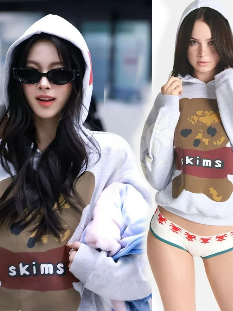 Loose Casual Sle Hoodie Bear Pattern Ci Walk Long Sve Women's T-irt Stand Fit Hooded Sweatirt Autumn Winter
Loose Casual Sle Hoodie Bear Pattern Ci Walk Long Sve Women's T-irt Stand Fit Hooded Sweatirt Autumn Winter