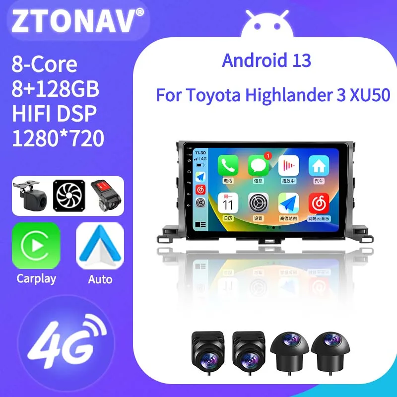 Автомобильная стереосистема Carplay для Toyota Highlander 3 XU50 2013-2018 Автомобильный медиаплеер с экраном Android GPS Navi Carplay Поддержка камеры 360
Автомобильная стереосистема Carplay для Toyota Highlander 3 XU50 2013-2018 Автомобильный медиаплеер с экраном Android GPS Navi Carplay Поддержка камеры 360