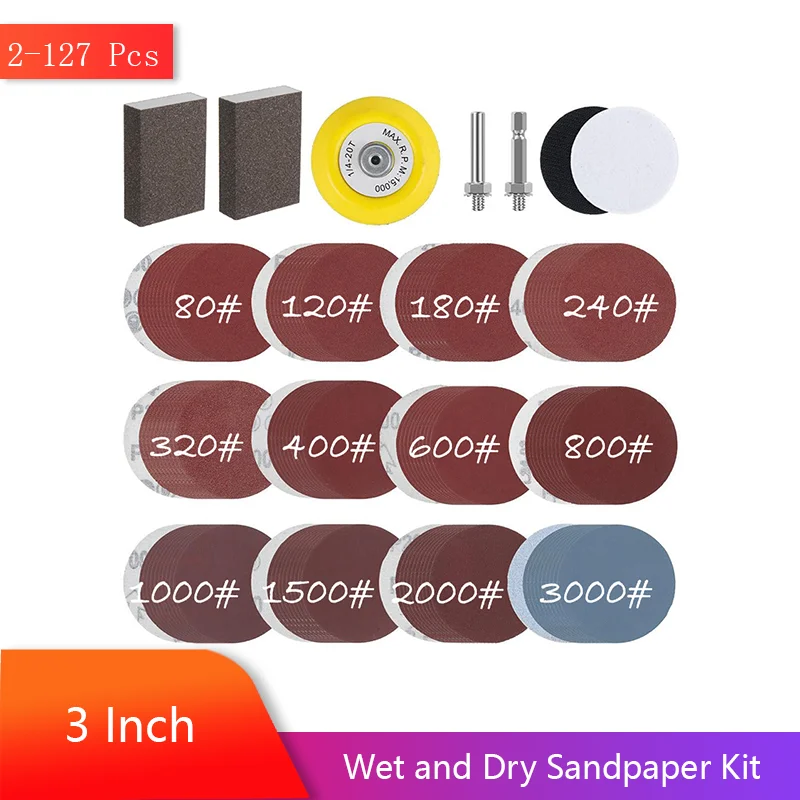 3 дюйма, 75 мм, набор быстросменной наждачной бумаги, 2-127 шт., различное зернистость 80-3000 с интерфейсной накладкой, подложка, аксессуары для вращающихся инструментов
3 дюйма, 75 мм, набор быстросменной наждачной бумаги, 2-127 шт., различное зернистость 80-3000 с интерфейсной накладкой, подложка, аксессуары для вращающихся инструментов