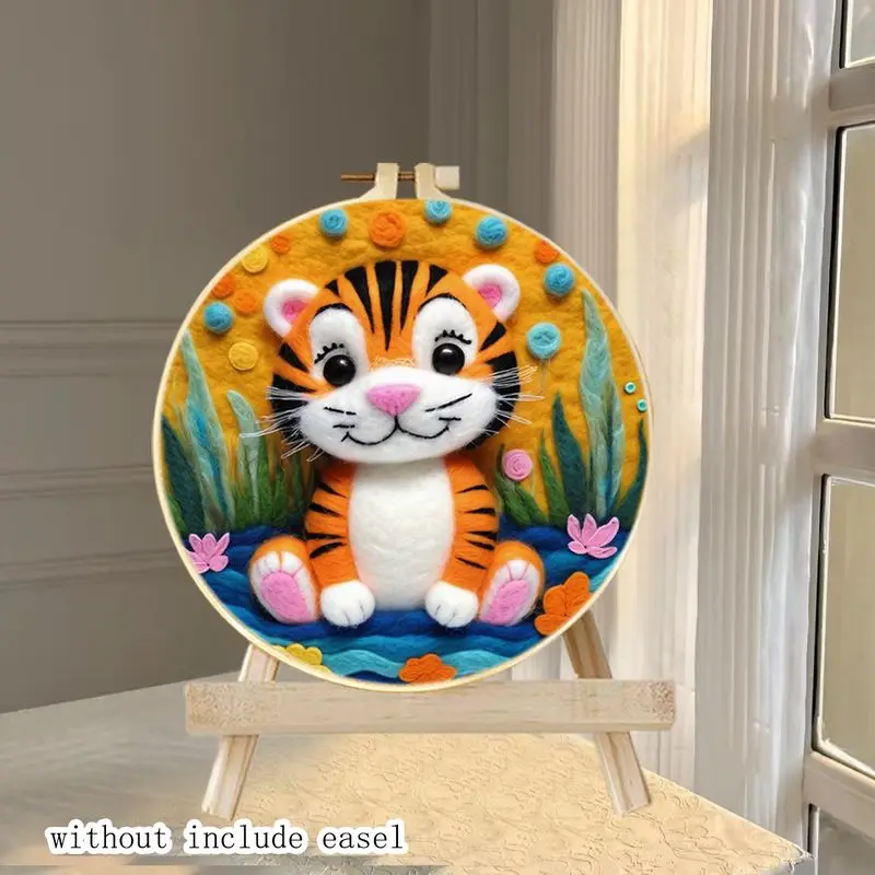 PhotoCustom 1 Pack Diy Wool Felting Painting Kit With Frame Beginner Handmade Needle Wool Painting Tiger Animals Home Decors Cra
PhotoCustom 1 Pack Diy Wool Felting Painting Kit With Frame Beginner Handmade Needle Wool Painting Tiger Animals Home Decors Cra