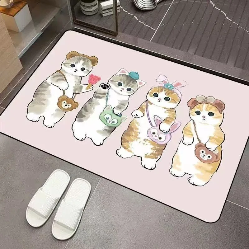 Коврик для ванной комнаты с мультяшным принтом кота, нескользящий коврик, впитывающий коврик для ванной комнаты, машинный коврик для спальни, гостиной, входа
Коврик для ванной комнаты с мультяшным принтом кота, нескользящий коврик, впитывающий коврик для ванной комнаты, машинный коврик для спальни, гостиной, входа