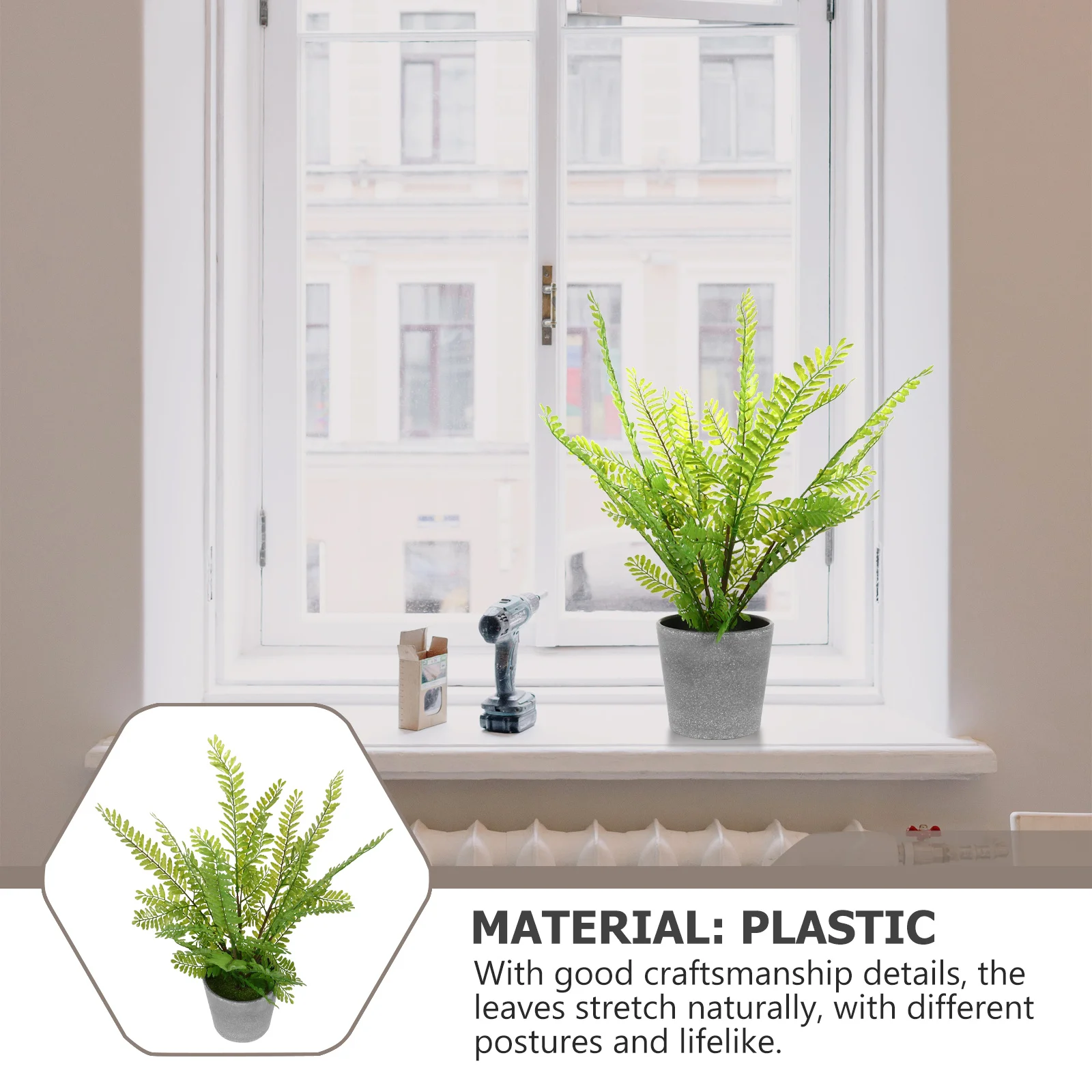 1Pcs Artificial Fern Plant Decor Lifelike Simulation Potted Plant for Indoor Outdoor Decoration Balcony Tabletop Ornament
1Pcs Artificial Fern Plant Decor Lifelike Simulation Potted Plant for Indoor Outdoor Decoration Balcony Tabletop Ornament