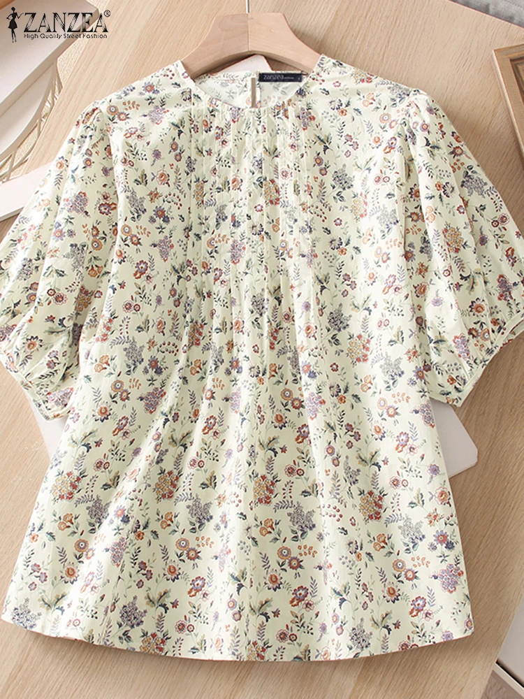 Women Summer Floral Printed Blouse Bohemain Holiday Shirt 2025 ZANZEA Casual Short Sleeve Baggy Work Blusas Printing Tops Tunic
Women Summer Floral Printed Blouse Bohemain Holiday Shirt 2025 ZANZEA Casual Short Sleeve Baggy Work Blusas Printing Tops Tunic