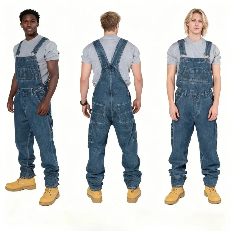 Casual Mens Suspender Jeans Ripped Denim Overalls Distressed Straight Leg Trousers
Casual Mens Suspender Jeans Ripped Denim Overalls Distressed Straight Leg Trousers