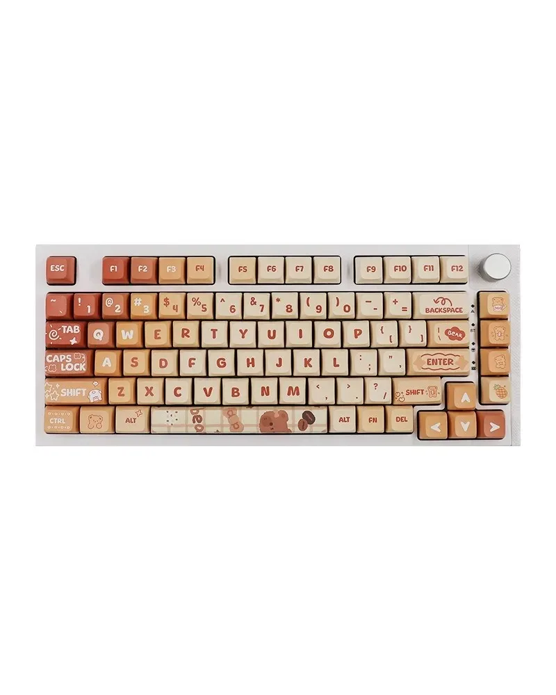 XDA Five sided Sublimation PBT Keycaps Caramel Bear Themed Compatible With VGN99 75 Mechanical Keyboard
XDA Five sided Sublimation PBT Keycaps Caramel Bear Themed Compatible With VGN99 75 Mechanical Keyboard